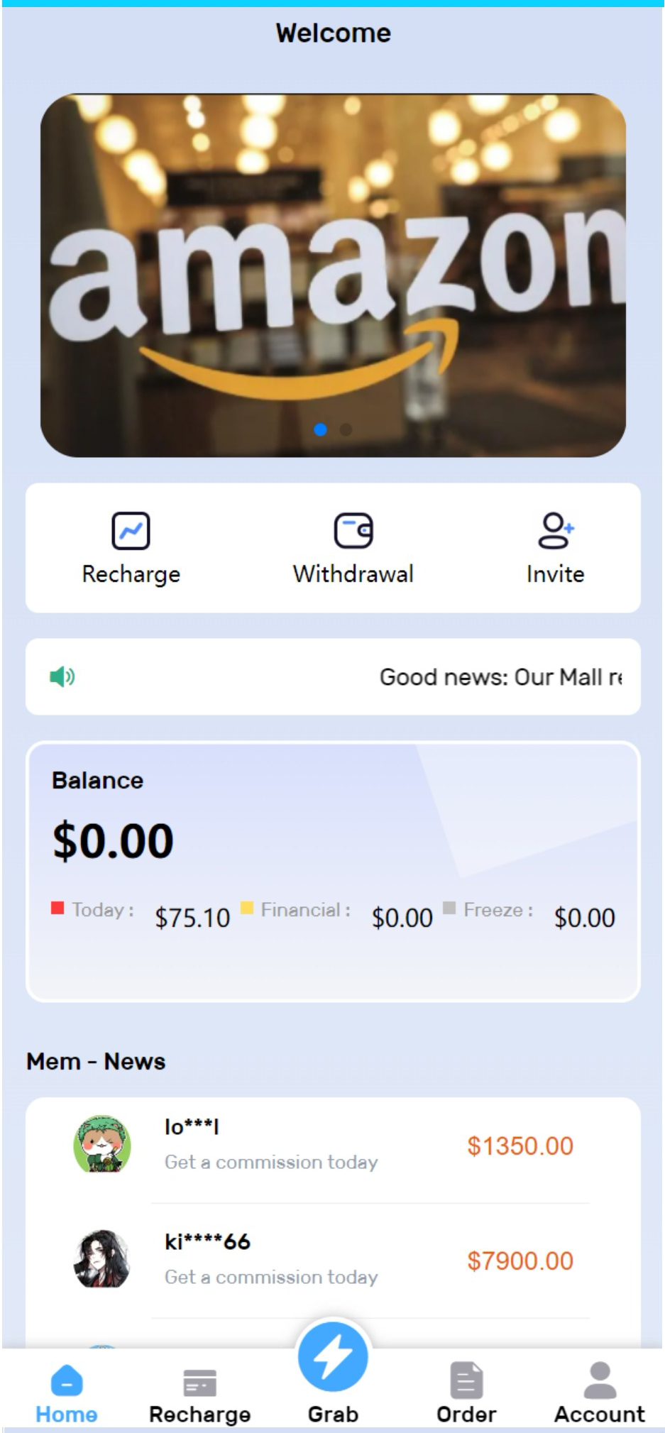 多语言亚马逊自动抓取订单系统返佣系统叠加组电商抢单刷单系统