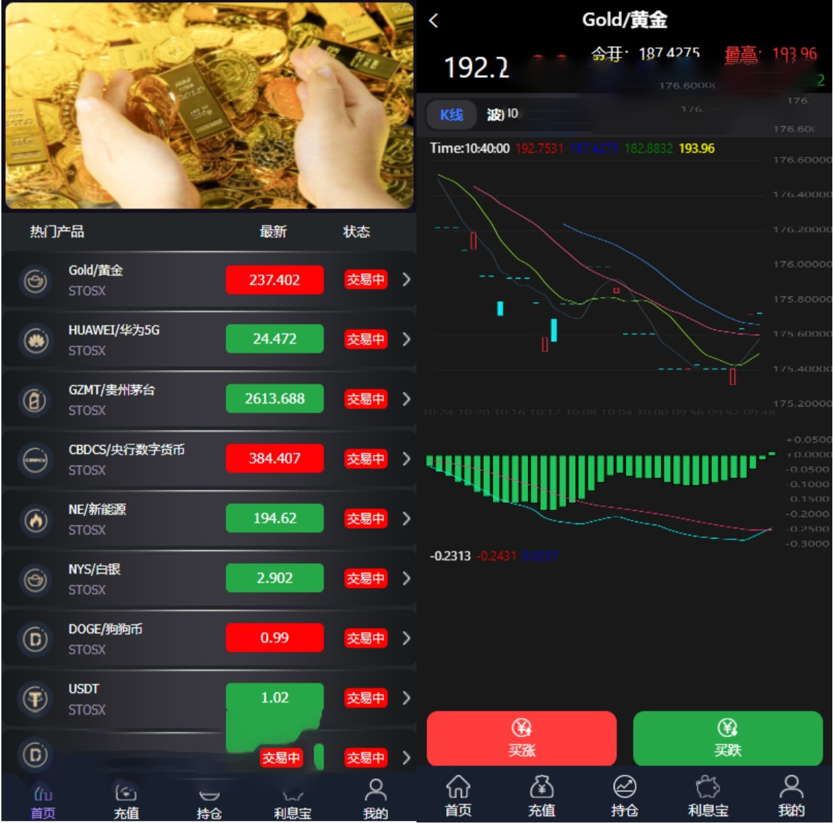 全新二开框架微盘系统黑色理财外汇系统
