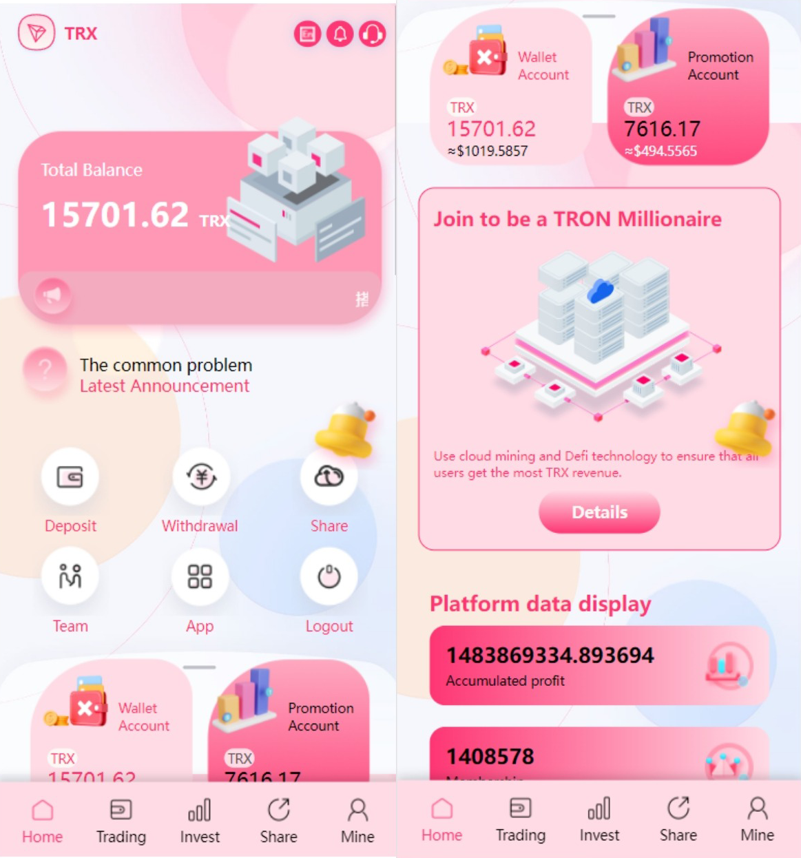 多语言trxusdt钱包理财区块链算力矿池Difi流动性TRX理财分红