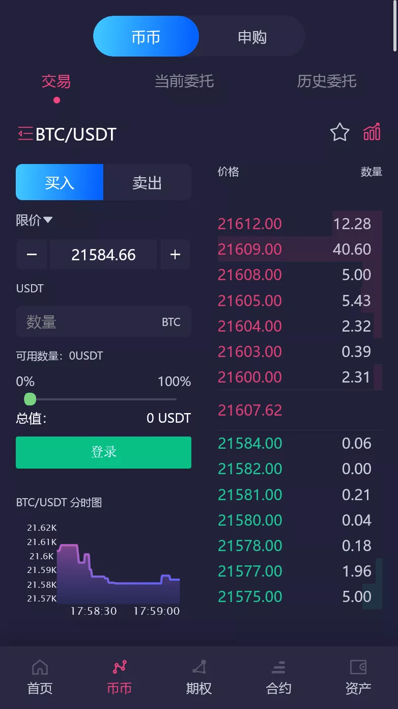 19国语言交易所多语言交易所系统/秒合约交易/永续合约/锁仓挖矿