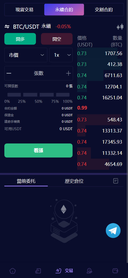 Vexus多语言虚拟货币交易所/模拟账户+现货交易+永续合约+交割合约+基金理财+锁仓挖矿+质押贷款+闪兑